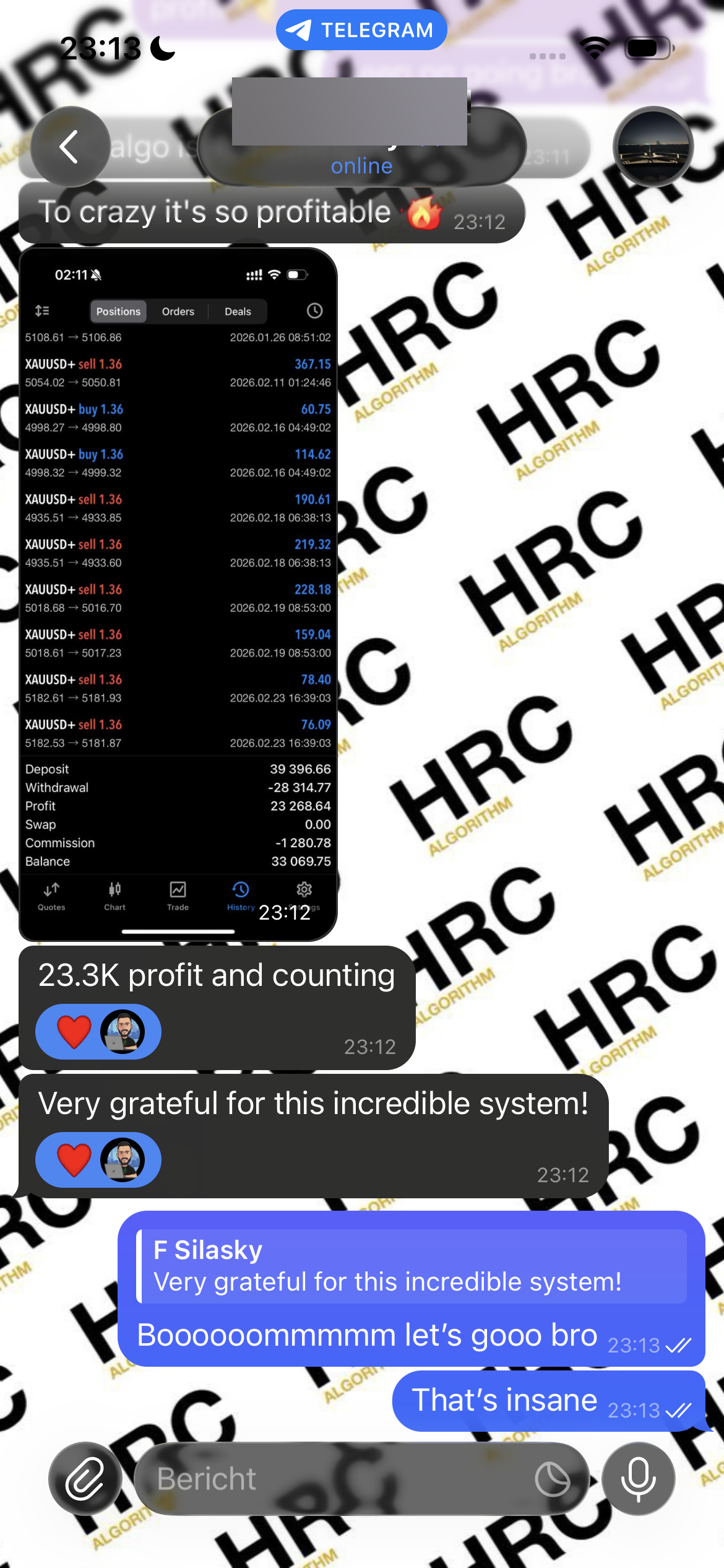 F. Silasky Telegram screenshot